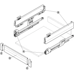 Predal s stransko stranico MATRIX BOX P 92 mm / Bel