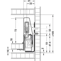 Predal s stranico MATRIX BOX P 92 mm / Antracit