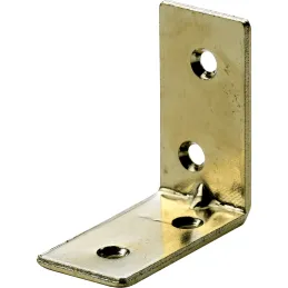 Povezovalni kotnik 40 x 40 mm – 10 kosov / rumeni cink