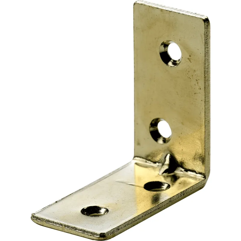 Povezovalni kotnik 40 x 40 mm – 10 kosov / rumeni cink