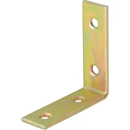 Povezovalni kotnik 50 x 50 mm – 10 kosov / rumeni cink