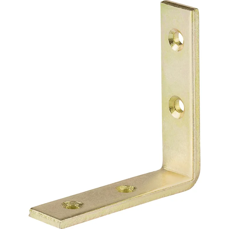 Povezovalni kotnik 80 x 80 mm – 10 kosov / rumeni cink