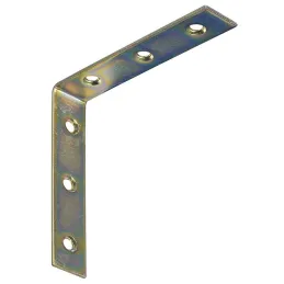 Povezovalni kotnik 100 x 100 mm – 10 kosov / Rumeni cink
