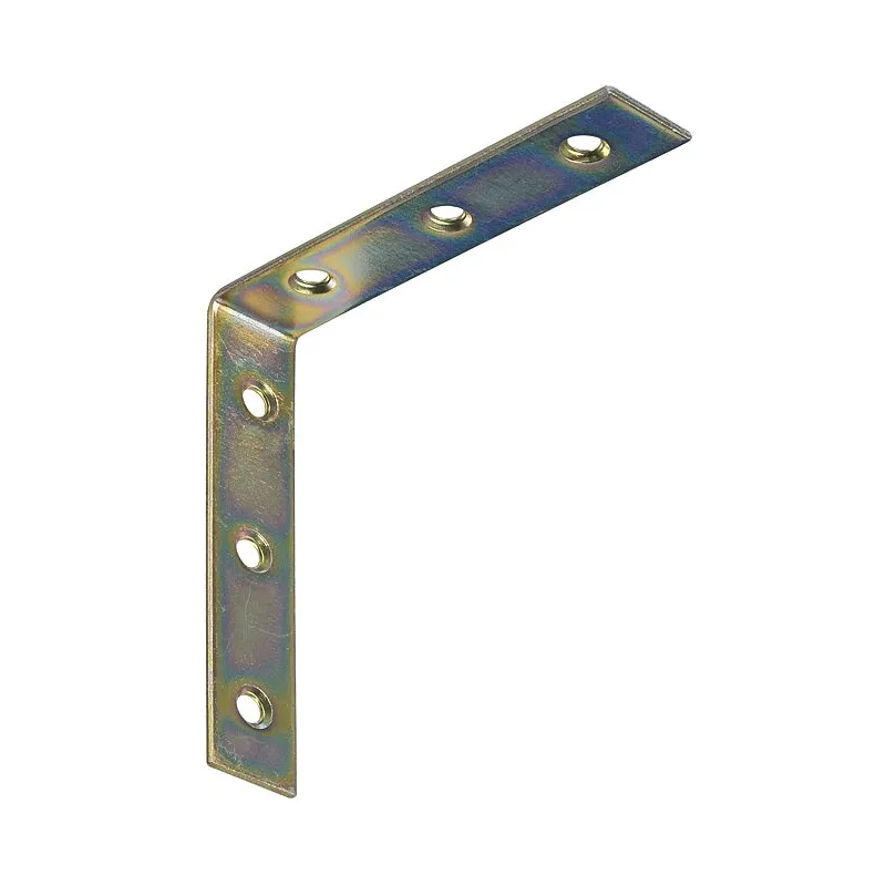 Povezovalni kotnik 100 x 100 mm – 10 kosov / Rumeni cink