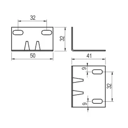 Kotnik 50 x 42 / beli cink