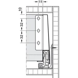 Kuhinjski predal BLUM – Merivobox »K« 40 kg / svilnato bela