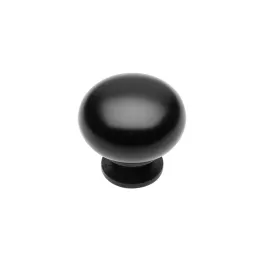 Ročaj v obliki gumba VALEA / Črna matirana