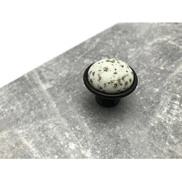 Ročajna bunka MOET / Porcelan z motivom – starinsko črna