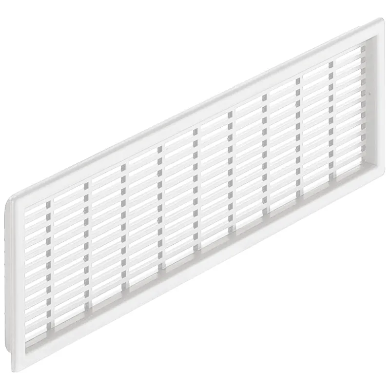 PVC prezračevalna rešetka 227 x 68 mm / Bela