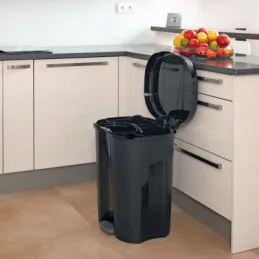 Koš za odpadke TRIO 2 × 15 l + 1 × 10 l / črn