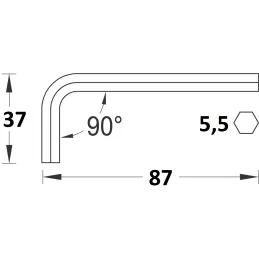 Imbusni ključ 6 mm / nikel