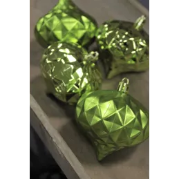 Komplet visečih okraskov DIAMANT – 4 kosi / zelena