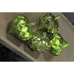 Komplet visečih okraskov DIAMANT – 4 kosi / zelena