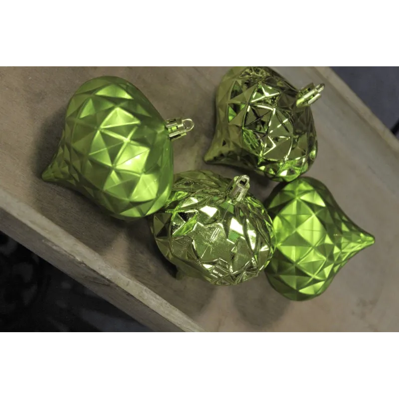 Komplet visečih okraskov DIAMANT – 4 kosi / zelena