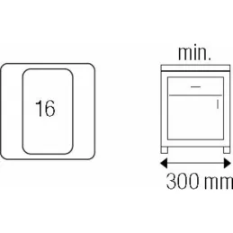 Izvlečni koš za odpadke 300 mm – 1 × 16 l / Siva
