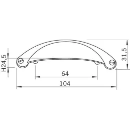 Ročaj AZALEA / brušen nikel
