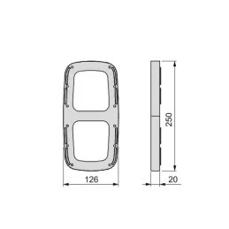 Podloga za obešalnik DELUXE – 2 kosa / krom