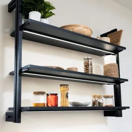 Modularni regalni sistem ZERO 900 mm / Mat črna
