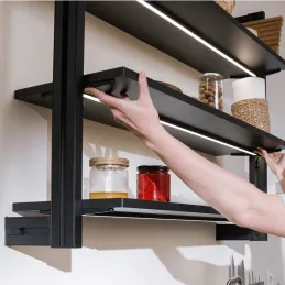Modularni regalni sistem ZERO 900 mm / Mat črna