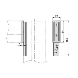 Modularni regalni sistem ZERO 900 mm / Mat črna