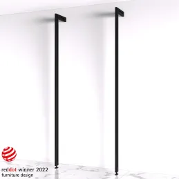 Modularni garderobni sistem ZERO 2115 mm – 2 pokončna nosilca / mat črna