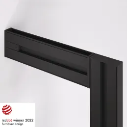 Komplet pritrdilnih elementov za nosilno palico za modularni garderobni sistem ZERO / Mat črna