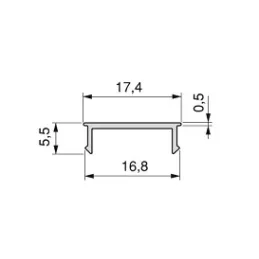 LED-profil z difuzorjem za modularni garderobni sistem ZERO / mat črna