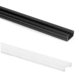 LED-profil z difuzorjem za modularni garderobni sistem ZERO / mat črna