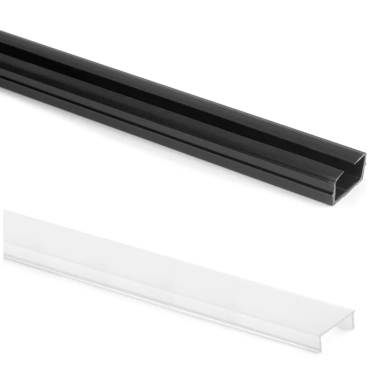 LED-profil z difuzorjem za modularni garderobni sistem ZERO / mat črna