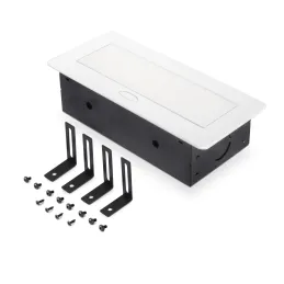 Izvlečna vtičnica ATOMIA 2x230 V + 2xUSB polnjenje A/C + HDMI + RJ45 / Bela