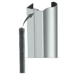 Komplet okovja za dvoje drsnih vrat OMEGA B RAMA – 2 m / aluminij