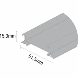 Spodnje vodilo GAMA 82090 / Aluminij
