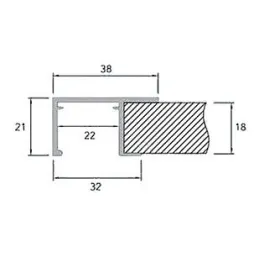 Ročaj za drsna vrata SIMA / Aluminij
