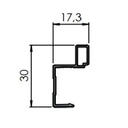 Ročaj za drsna vrata MODERN 18 / Aluminij