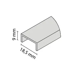 Končni profil »C« 16 mm / Aluminij