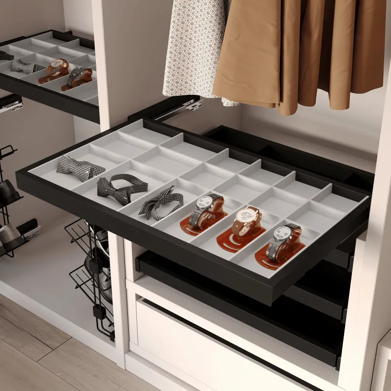 Izvlečni organizator dodatkov z blaženjem NEXUS 560–594 mm / mat črna