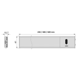 LED-lučka pod omarico s senzorjem na dotik KRAUS II / aluminij