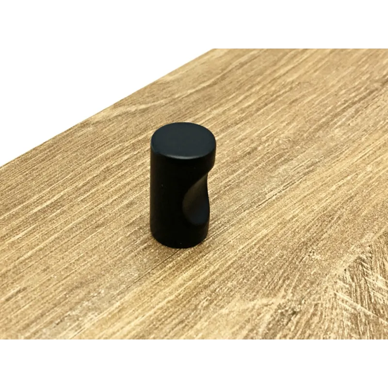 Leseni gumb NATURE Mini / mat črna