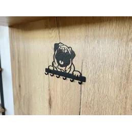 Stenski obešalnik CHARLIE / Mat črna