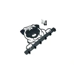 Stenski obešalnik CHARLIE / Mat črna