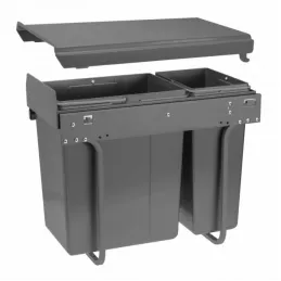 Izvlečni koš za odpadke PLUTO 300 mm – 1x20L + 1x10L / antracit