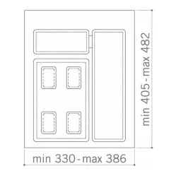 Vložek za koš za odpadke PARADISO 450 mm / Antracit