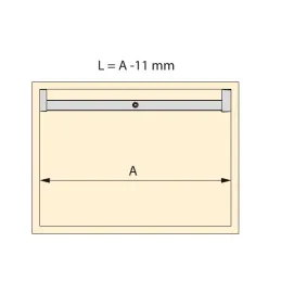 Obešalna palica z LED-lučjo CESAR / Aluminij