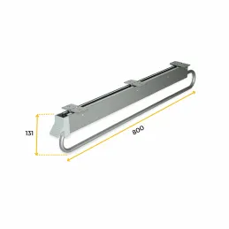 Izvlečni obešalnik, ekstra globok, 800 mm SELF / Siv