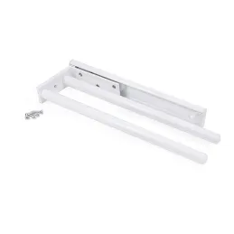 Izvlečni obešalnik za krpe z 2 nosilcema ARNOLD 310 mm / Bela matirana