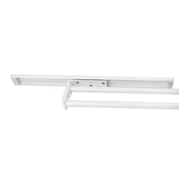 Izvlečni obešalnik za krpe z 2 nosilcema ARNOLD 310 mm / Bela matirana
