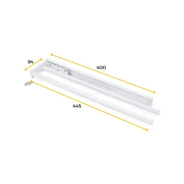 Izvlečni obešalnik za brisače z 2 nosilcema ARNOLD 440 mm / Bela mat**ina**