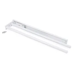Izvlečni obešalnik za brisače z 2 nosilcema ARNOLD 440 mm / Bela mat**ina**