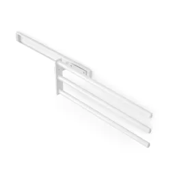Izvlečni obešalnik za krpe s 3 nosilci ARNOLD 440 mm / bela matirana