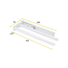 Izvlečni obešalnik za kuhinjske krpe z 2 nosilcema ARNOLD 310 mm / Aluminij